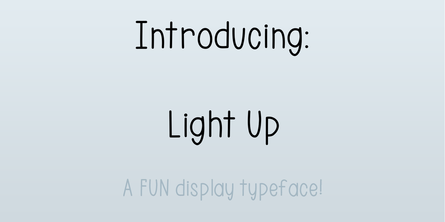 Font Light Up